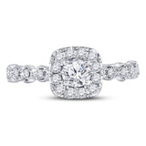 14kt Two-tone Gold Womens Round Diamond Solitaire Bridal Wedding Engagement Ring 3/4 Cttw (Certified)