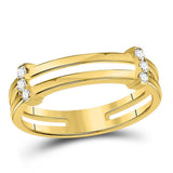 14kt Yellow Gold His & Hers Round Diamond Solitaire Matching Bridal Wedding Ring Band Set 1-1/2 Cttw