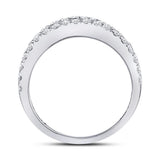 14kt White Gold Womens Baguette Diamond Anniversary Band Ring 1-1/2 Cttw