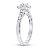 14kt White Gold Womens Emerald Diamond Solitaire Bridal Wedding Engagement Ring 1/2 Cttw (Certified)