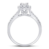 14kt White Gold Womens Emerald Diamond Solitaire Bridal Wedding Engagement Ring 1.00 Cttw (Certified)