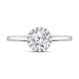 14kt White Gold Womens Round Diamond Solitaire Bridal Wedding Engagement Ring 7/8 Cttw (Certified)