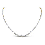 14kt Yellow Gold Womens Round Diamond Graduated Cocktail Necklace 9.00 Cttw
