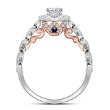 14kt Two-tone Gold Womens Round Diamond Solitaire Bridal Wedding Engagement Ring 3/4 Cttw (Certified)