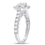 14kt White Gold Womens Round Diamond Solitaire Bridal Wedding Engagement Ring 1-1/2 Cttw (Certified)