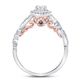 14kt Two-tone Gold Womens Marquise Diamond Solitaire Bridal Wedding Engagement Ring 3/4 Cttw (Certified)