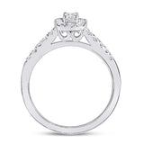 14kt White Gold Womens Emerald Diamond Solitaire Bridal Wedding Engagement Ring 1/2 Cttw (Certified)