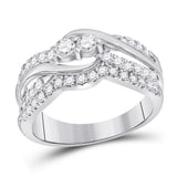 14kt White Gold Womens Round Diamond Bridal Wedding Engagement Ring Band Set 3/4 Cttw (Certified)