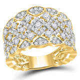 14kt Yellow Gold Womens Round Diamond Zigzag Band Ring 1-1/5 Cttw