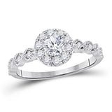 14kt Two-tone Gold Womens Round Diamond Solitaire Bridal Wedding Engagement Ring 3/4 Cttw (Certified)