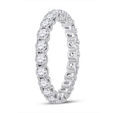 14kt White Gold Womens Round Diamond Timeless Eternity Ring 2.00 Cttw