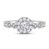 14kt Two-tone Gold Womens Round Diamond Solitaire Bridal Wedding Engagement Ring 3/4 Cttw (Certified)